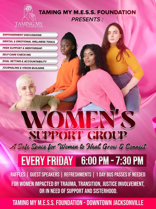 Women's support group offering healing, growth, and connection every Friday evening.