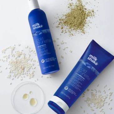Milk Shake Cold Brunette shampoo and conditioner with natural ingredients.