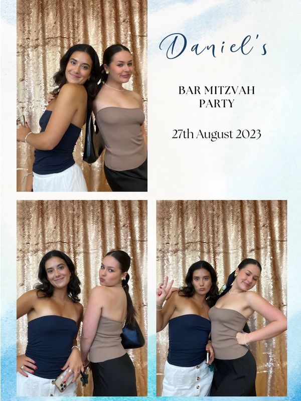 Two girls posing in three photos