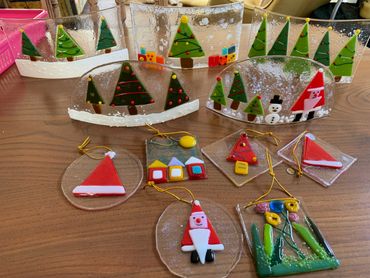 Fused Glass Christmas Decorations