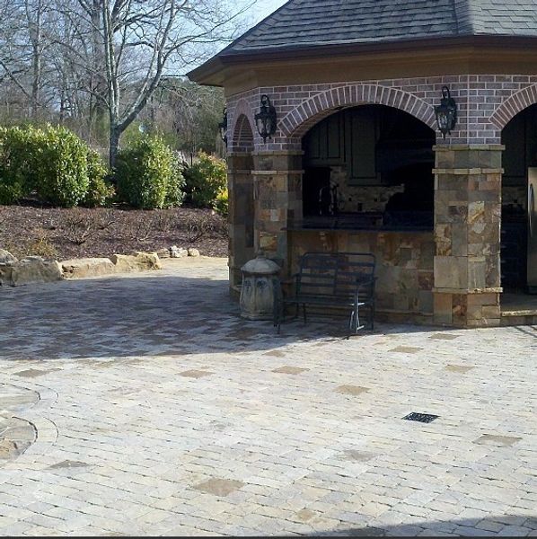 Pavers, pool house, outdoor living, 