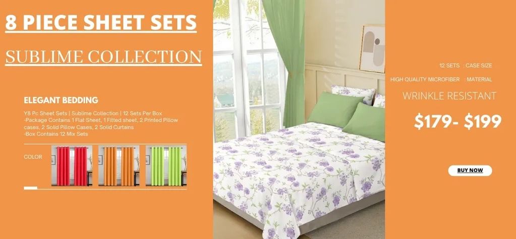 8 piece Bedding sets by Papapiyay.