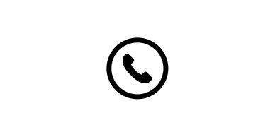 Ícono de teléfono dentro de un círculo.