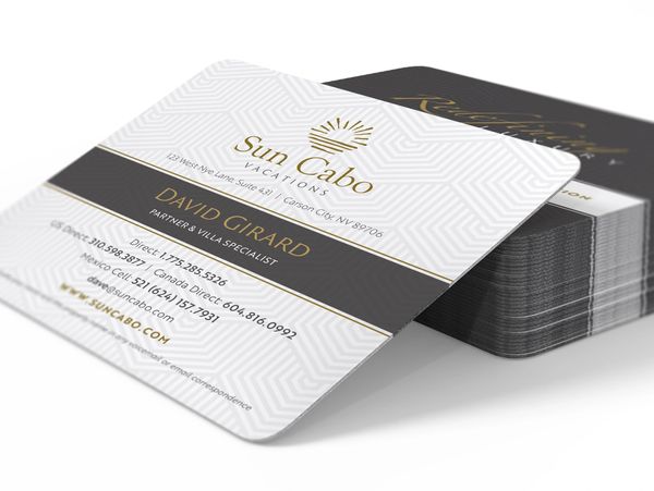 Business cards for Sun Cabo Vacations.
