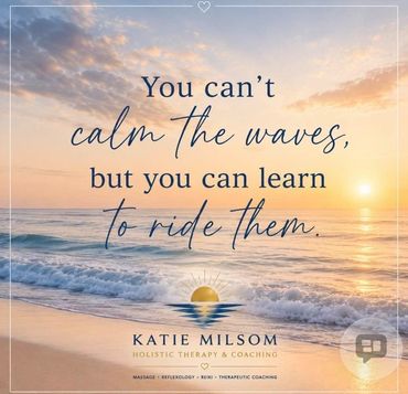 Inspirational quote about adapting to challenges with a beach sunset background.