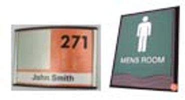 ADA Braille signs - curved frame or frameless