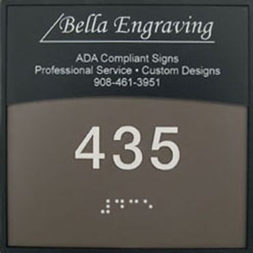 ADA Braille Signs - Framed room number