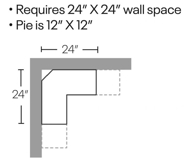 30in Tall Corner Wall/Wide Open - Concord