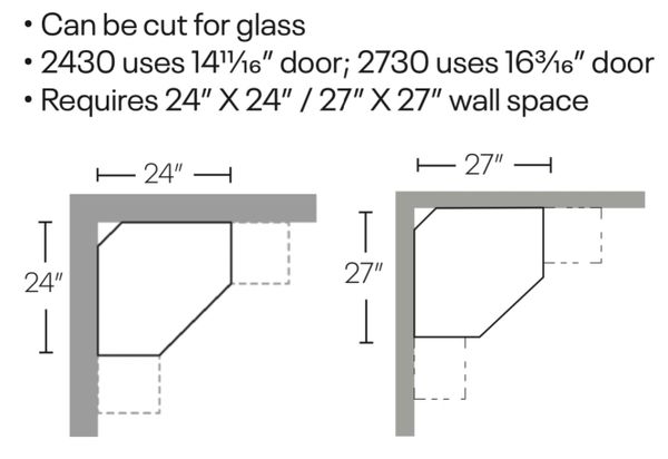 42in Tall Diagonal Corner Wall Cabinet - Concord