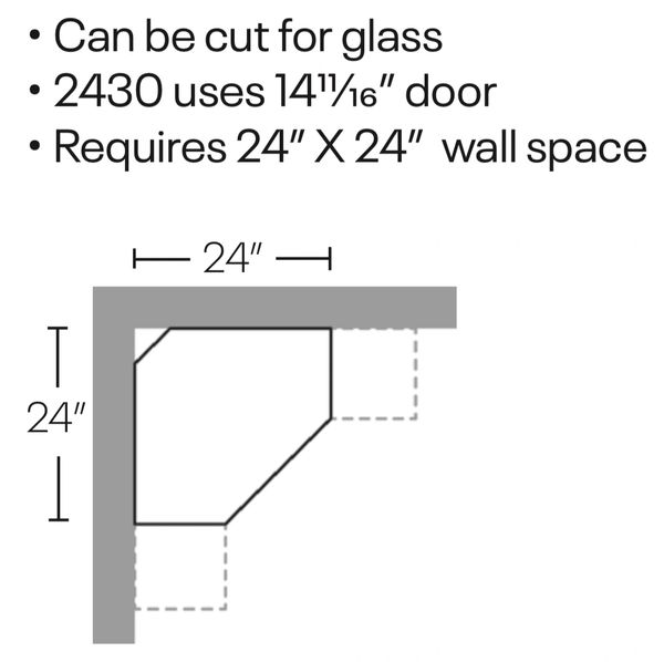 30in Tall Corner Wall Cabinet - Concord