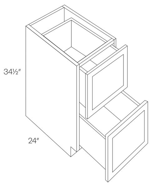 2 Drawer Base Cabinet - Concord