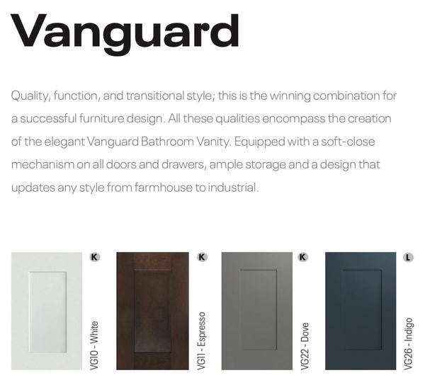 48in 4 Drawer Vanity Open Bottom / Vanguard