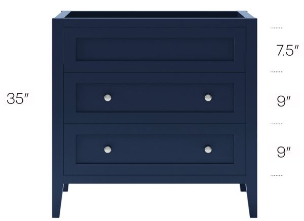 30in - 42in Double Drawer Vanity / Vanguard