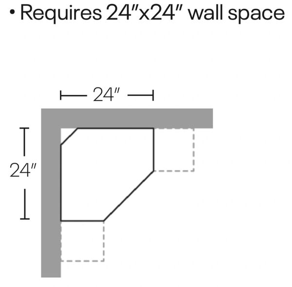 24in Wide Corner Wall Cabinet