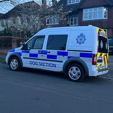 K9 security dog van