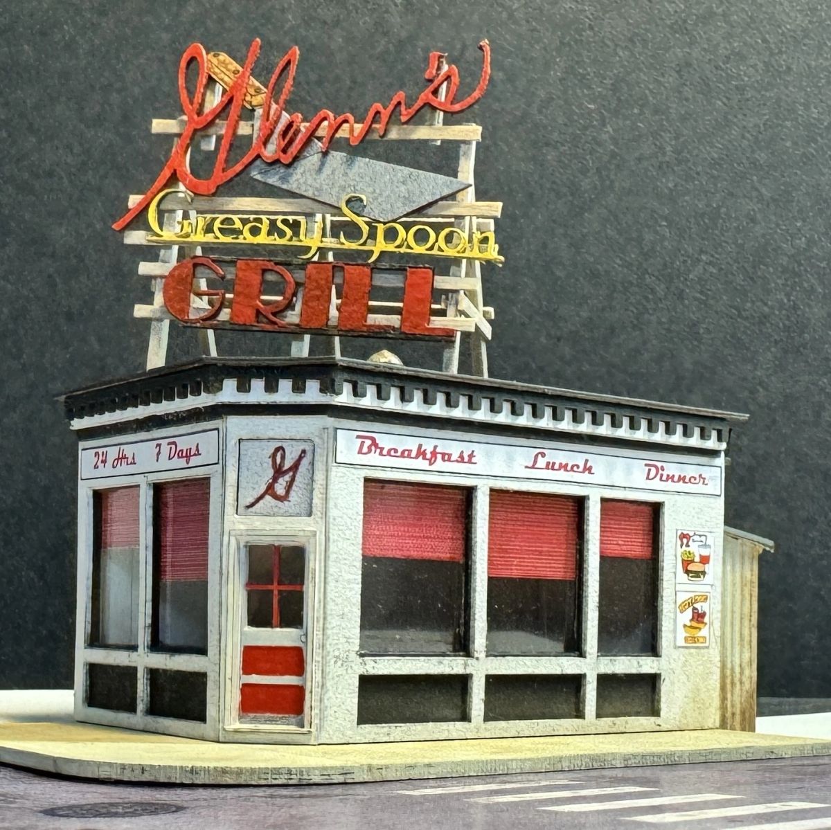 Glenn's Greasy Spoon Grill - HO scale