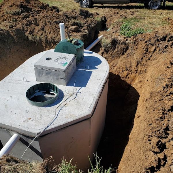 septic tank in ground