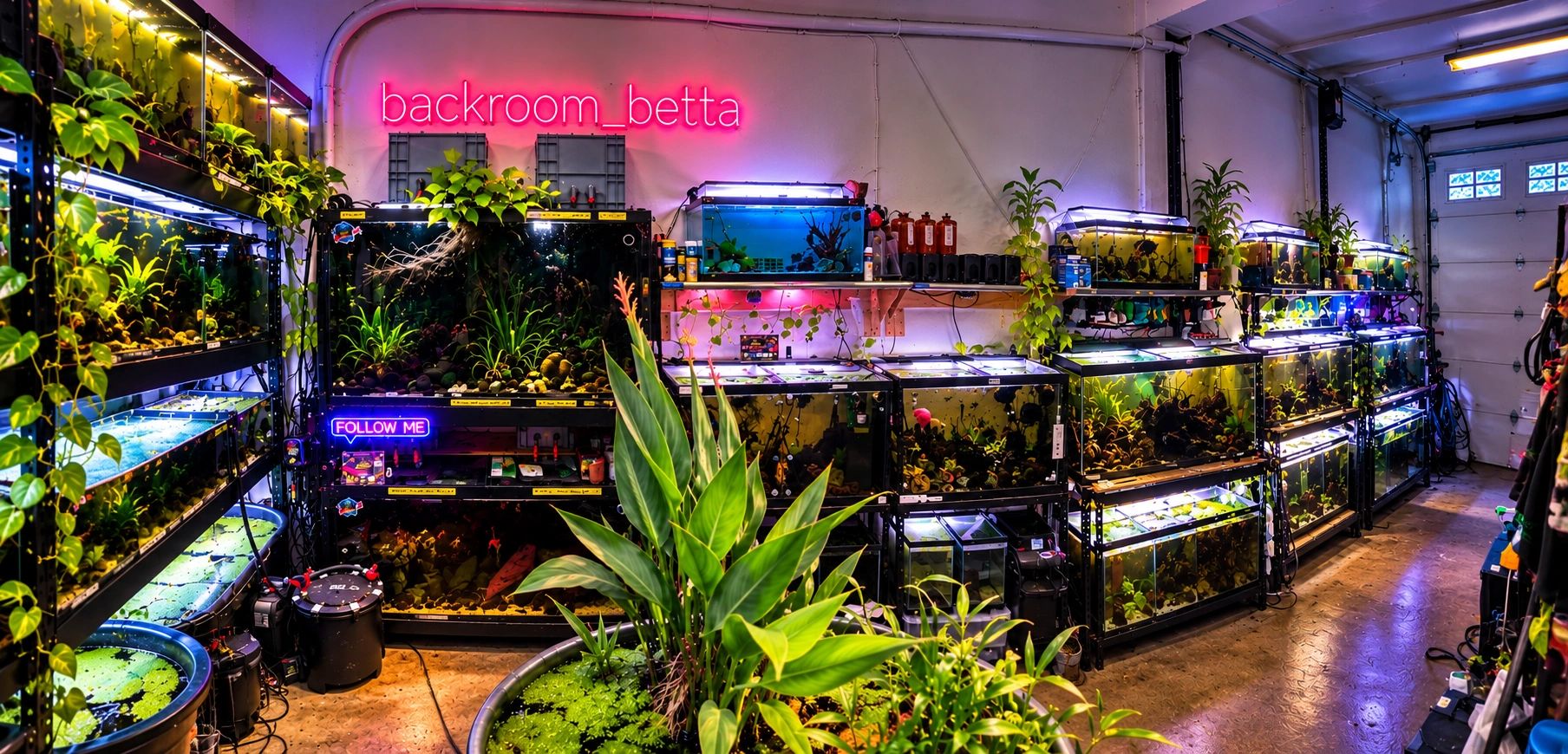 Neons The Fish Visit the Fish Room
