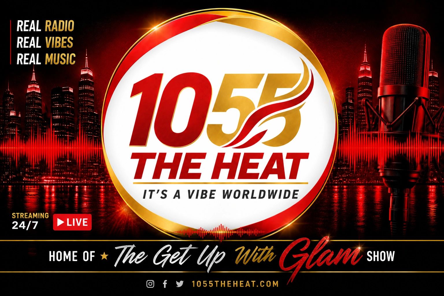 1055 The Heat, Home of The Get Up With Glam Show