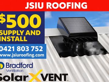 Solar King V3 installation, solar roof ventilator Melbourne, attic heat extraction, solar powered 