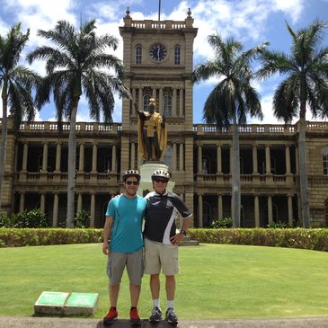 Historical Honolulu Bike Tour, Bike Tour Hawaii, Hawaiian Bike Tours, King Kamehameha Statue