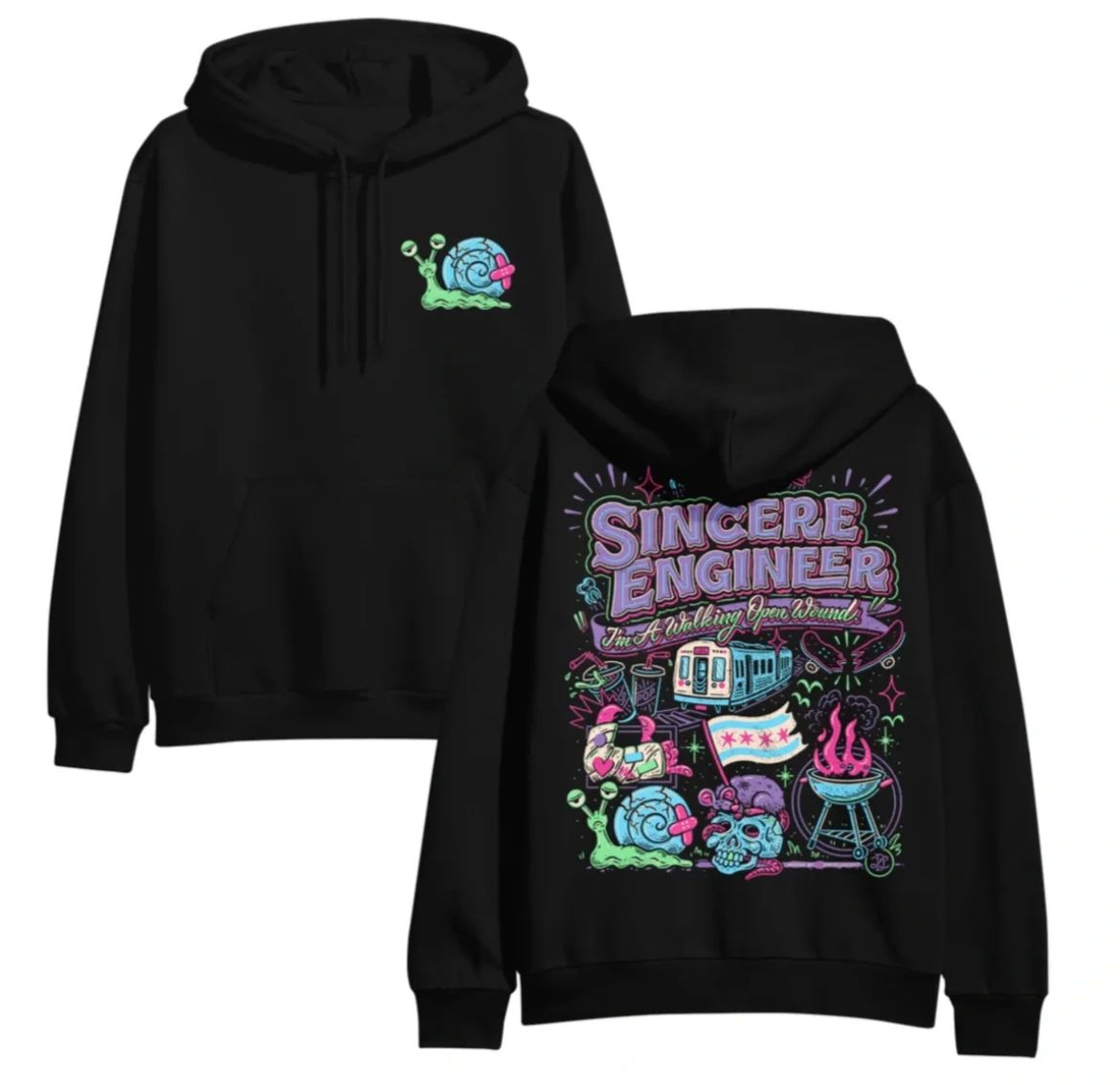 Acne Studios - Logo Hooded Sweatshirt in Black – Stoy