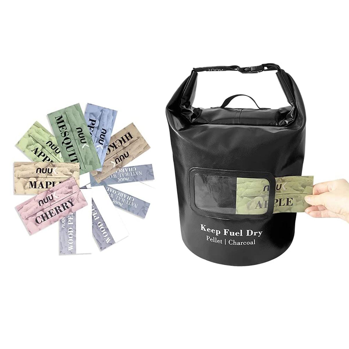 NUUK Grill Fuel Wood Pellet and Charcoal Storage Bucket 20 LBS