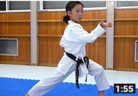 Girl performing Kata