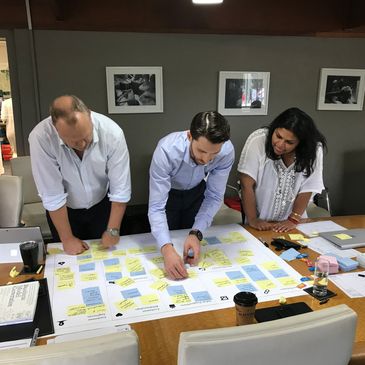 Executives develop their Business Model Canvas
