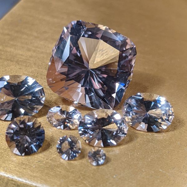 Morganite gems from Topsham Maine 