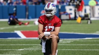 Josh Allen of the Buffalo Bills wearing shorts