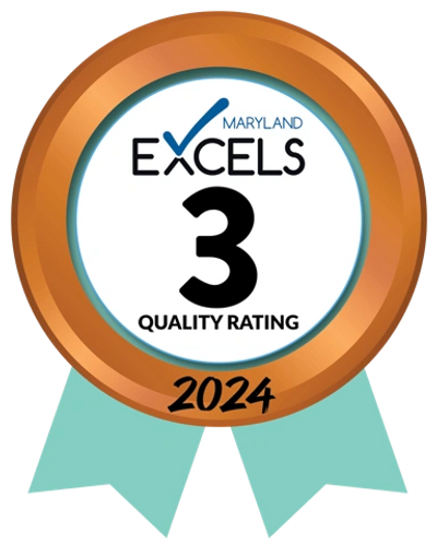 Maryland EXCELS 3 Quality Rating badge for 2024 with bronze ribbon.