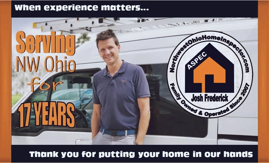 Josh Frederick, home inspector and property inspector at ASPEC in Northwest Ohio including Toledo