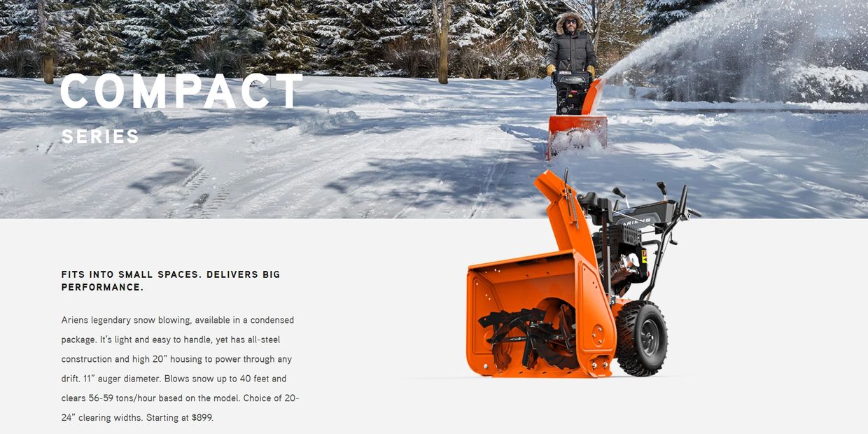 ARIENS COMPACT SERIES SNOW BLOWERS Ariens®  