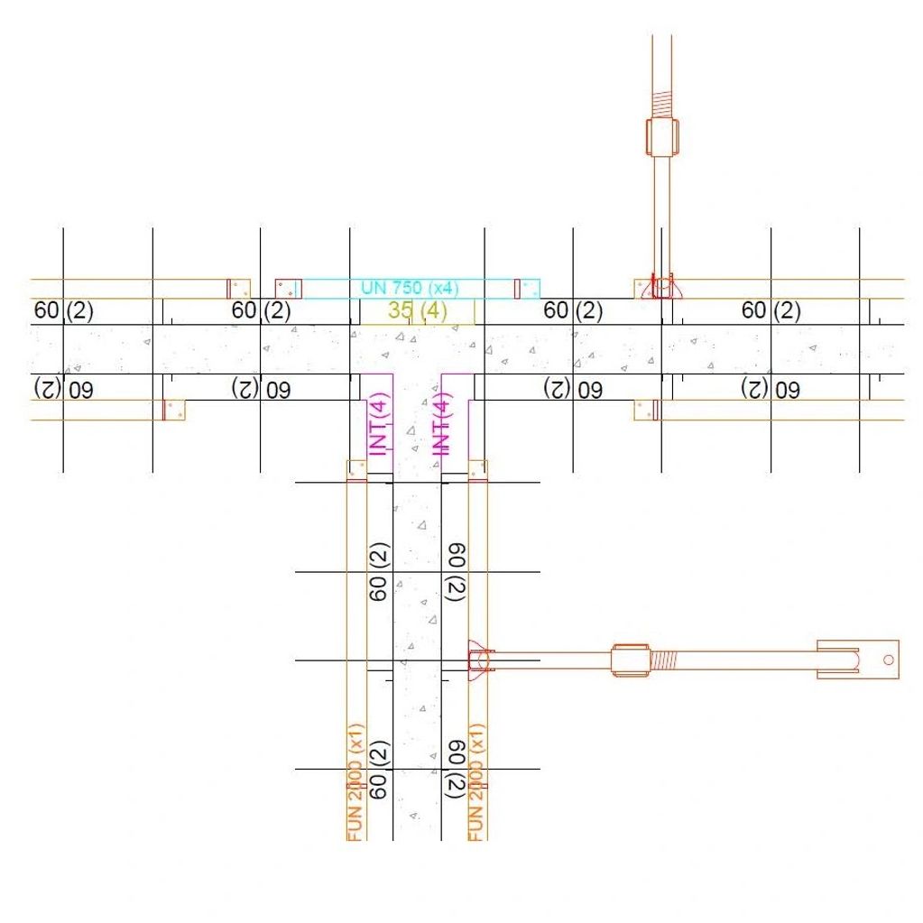 ジオパネルの型枠割り付け平面図