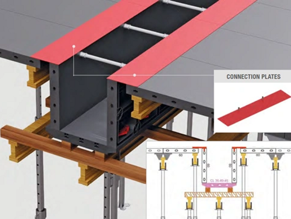 プラスチック型枠を使用した梁作成の例