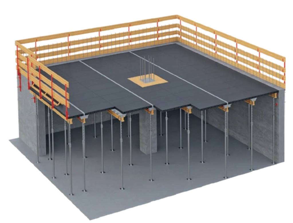 プラスチック型枠を使用した平面スラブの作成