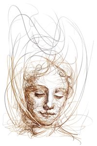 Mixed Media, Nika Armine, Drawing, The Nun