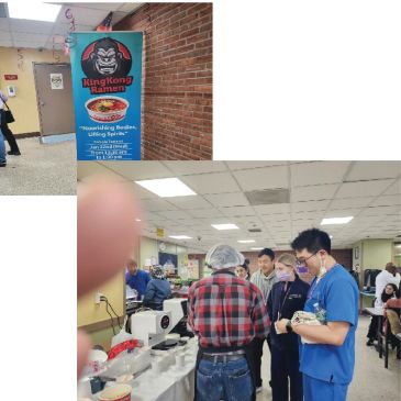 People gathering at King Kong Ramen food event.