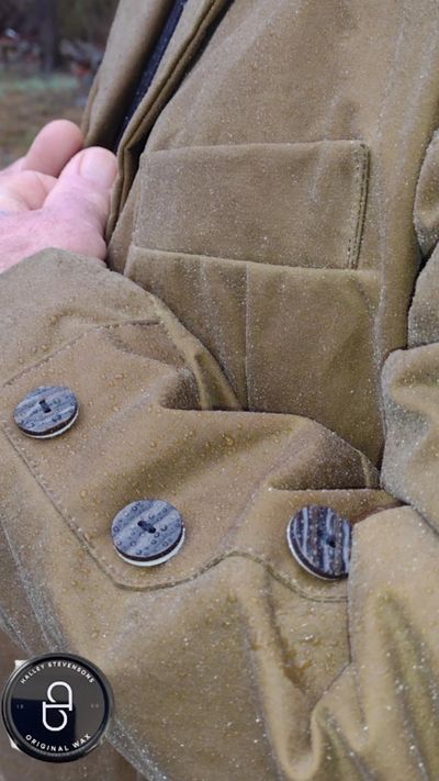 Water on wax jacket 