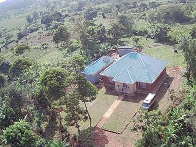 Arial view of our first 58:12 Shelter in Uganda