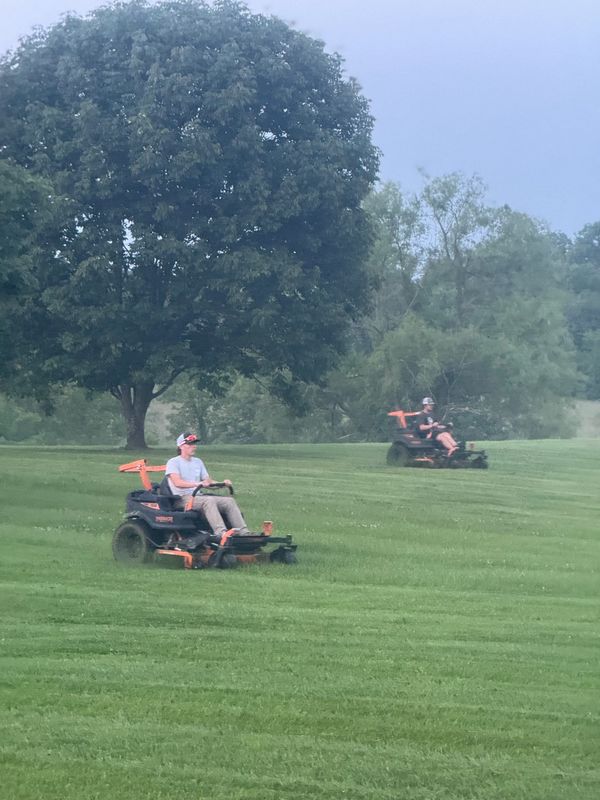 Guys trying to get done before dark!