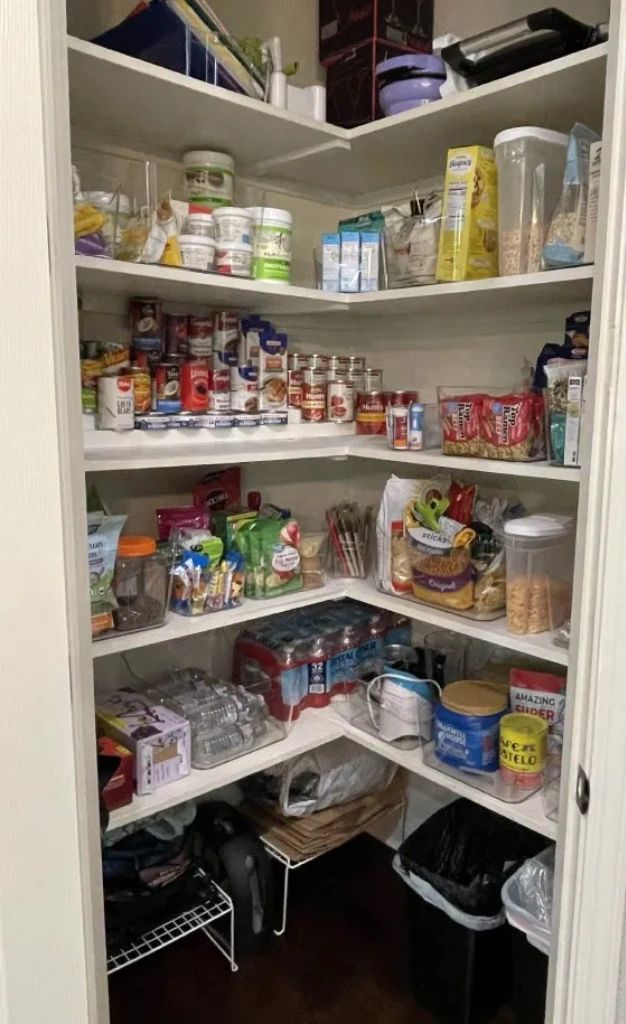 Acrylic bins organized pantry clean, Rocklin pantry organizing