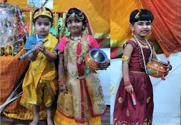 Beautiful Krishna and Gopikas as part of Krishna Janmashtami Celebrations