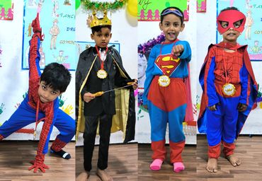 Super Heroes during Fancy Dress Competition