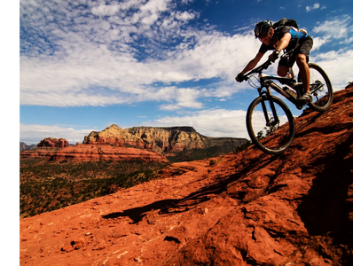 Mountain biking downhill after minimally invasive arthroscopic surgery in Oregon