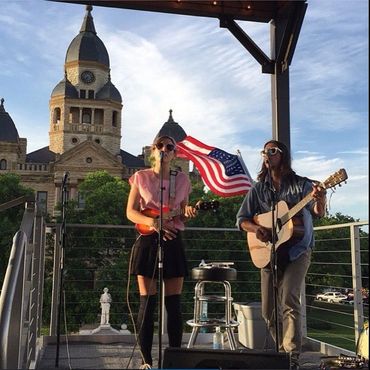 Lonesome Doves performing in 2016 at LSA Burger Co. in Denton, Texas. 