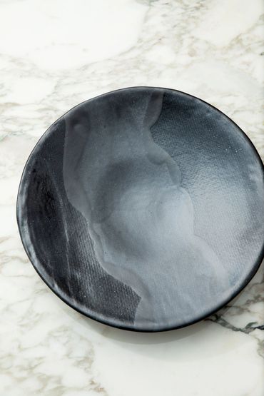 Stoneware Pedestal Platter 