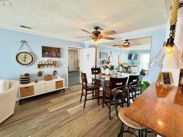Front doorway and dining room
