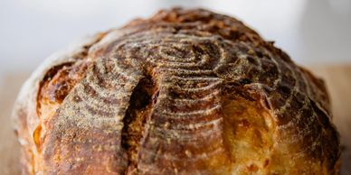 Three cheese sourdough bread